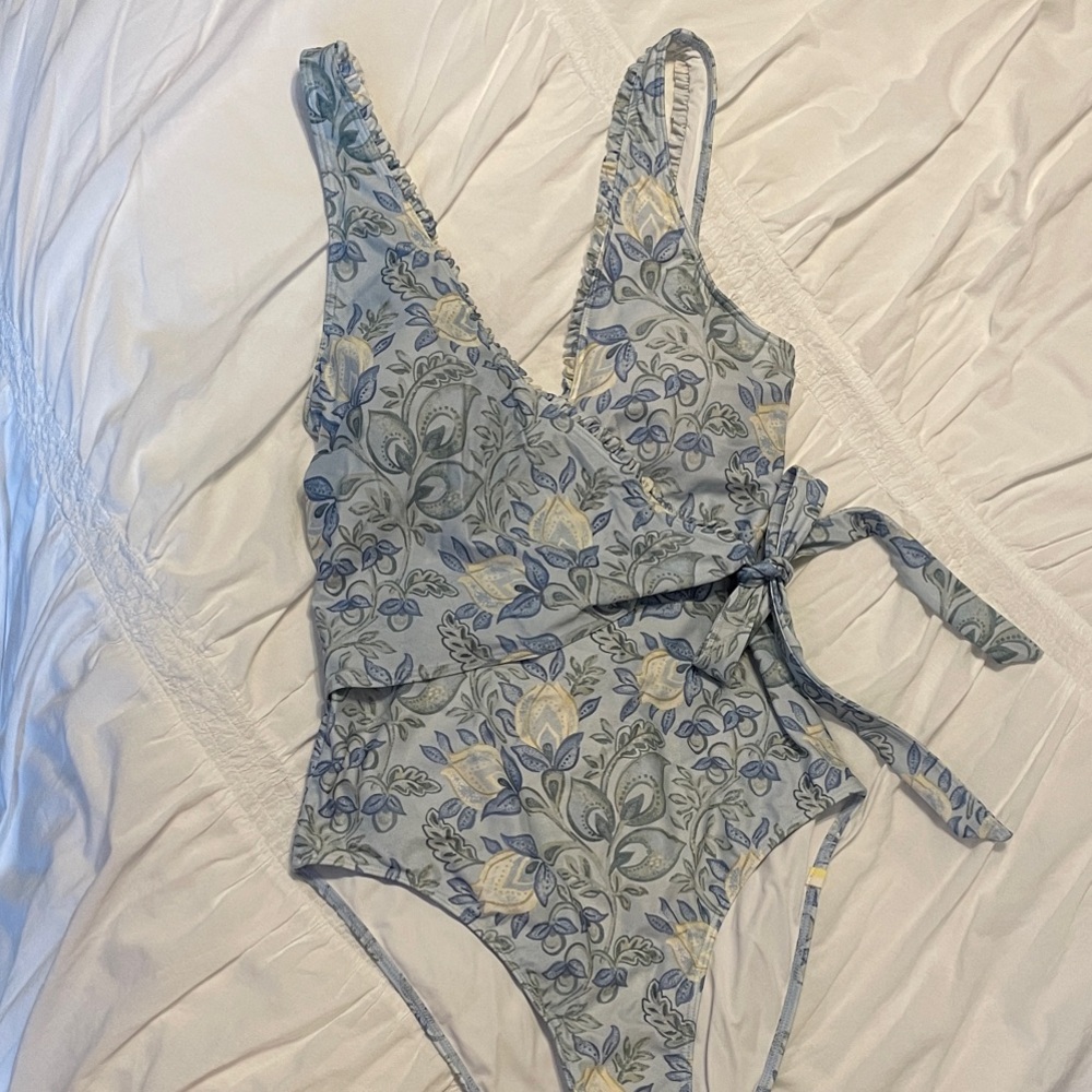 Summersalt Floral Blue One Piece Swimsuit